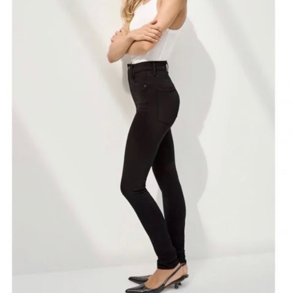 Denim Forum Lola High Rise Skinny Jean Size 28 Black